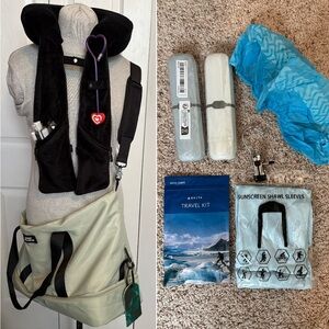 Weekender Overnight Bag Travel Duffle Bag Shoe Compartment Set Neck Pillow Sleep